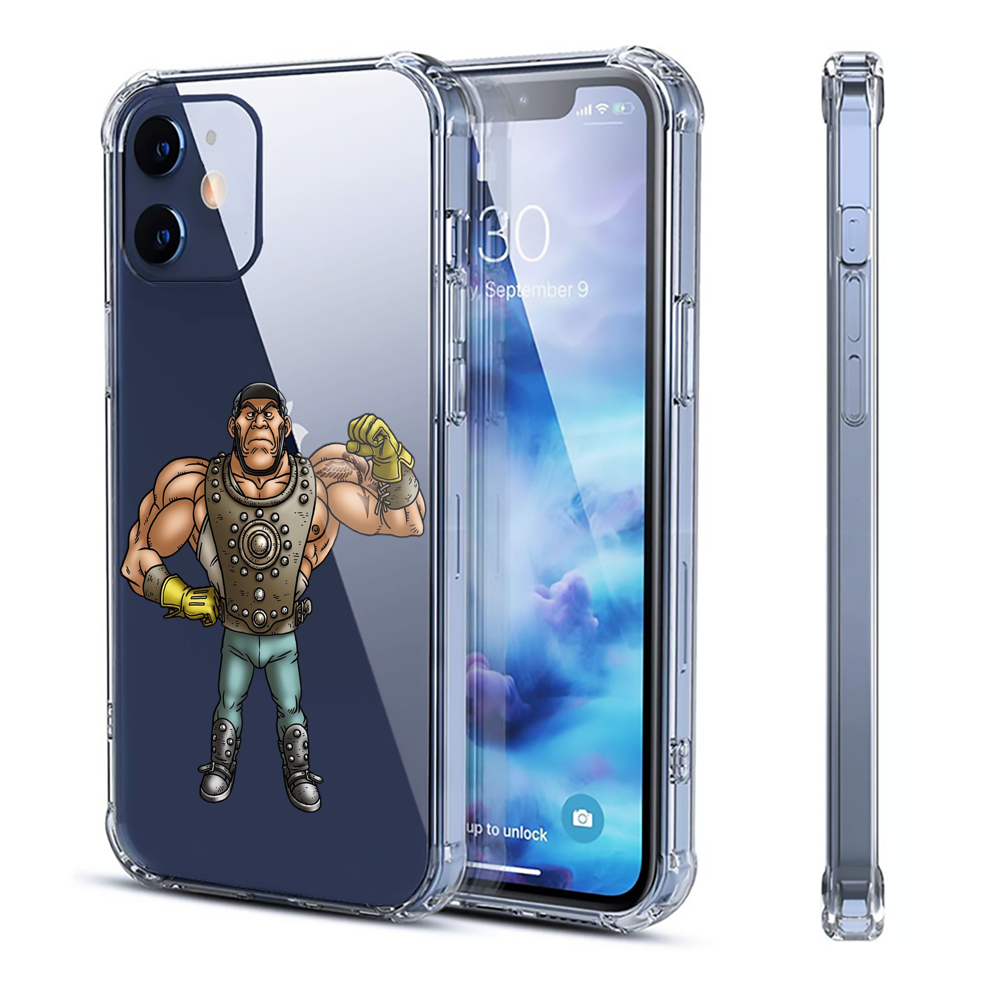 （画像用） ドラゴンクエスト Doragon Kuesuto Dragon Quest 【iPhone 12シリーズ対応】透明スマホケース（クリアソフトケース）